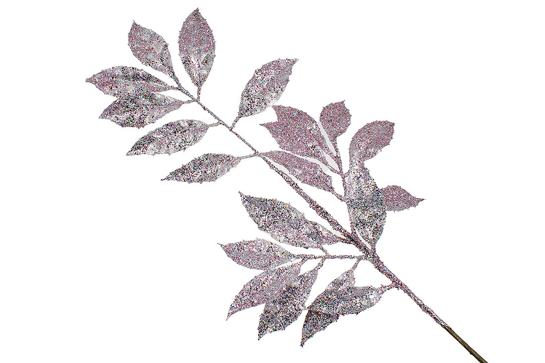 Декоративна гілка 76см, колір - лавандовий глітер - 12 шт УПАКОВКА ТОВАР ВІД ВИРОБНИКА