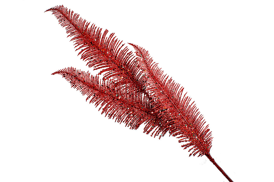 Декоративна гілка 78см, колір - червоний глітер - 12 шт УПАКОВКА ТОВАР ВІД ВИРОБНИКА