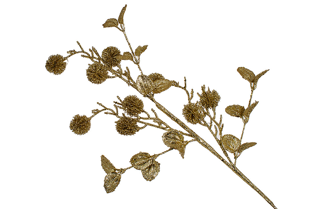 Декоративна гілка 70см, колір - золото - 12 шт УПАКОВКА ТОВАР ВІД ВИРОБНИКА