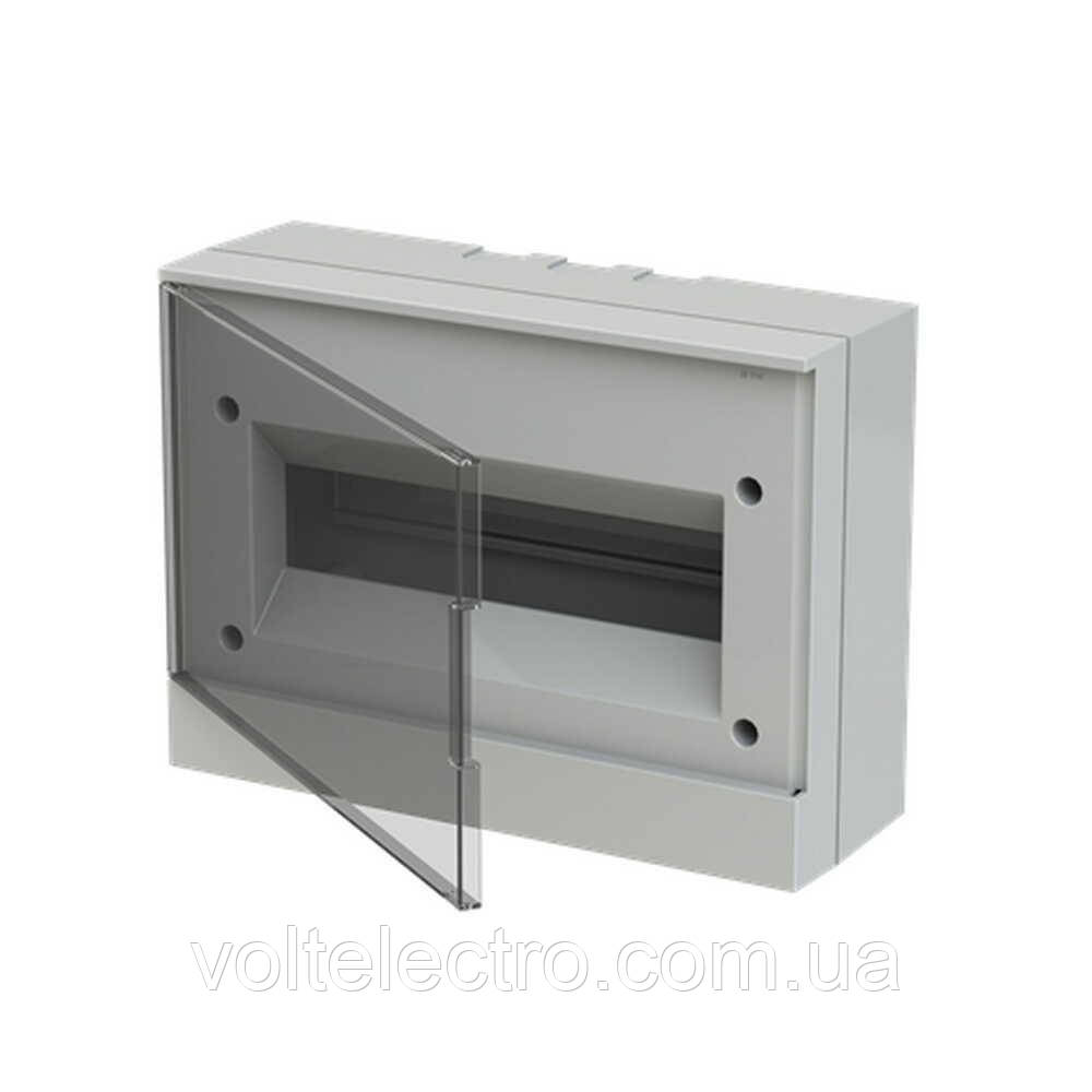Бокс пластиковий АББ basic E на 12 модулів зовнішній, фото 1