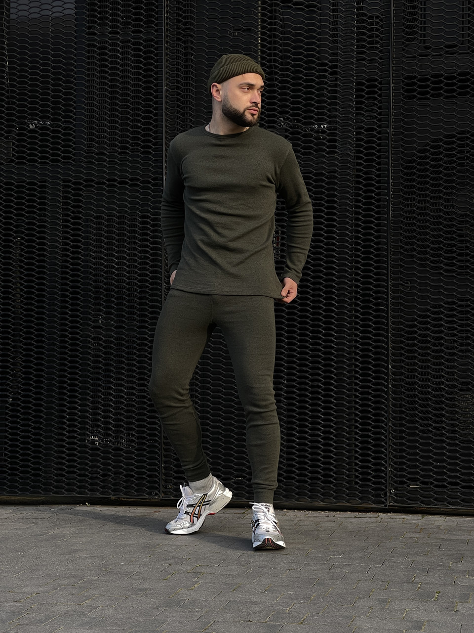 Чоловіча термобілизна зимова тепла до -15 °C хакі  ⁇  Чоловічий термокомплект на флісі, фото 1