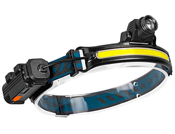 Ліхтар налобний BL-W678-2-P50+COB Line, датчик руху, вбудований акумулятор, ЗУ Type-C, zoom, GN1