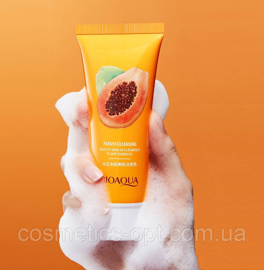 Пінка з папаєю для очищення пор та контролю жирності Bioaqua Papaya Extract, 100 г