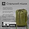Зимовий Спальник Військовий -35° Спальний Мішок на Флісі ХХЛ Армійський Тактичний Теплий 210*100 ЗСУ Олива, фото 2