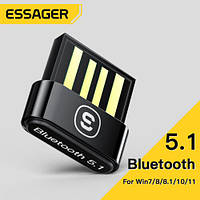 Bluetooth адаптер 5.1+EDR универсальный блютуз адаптер для ПК, ноутбука, мыши, клавиатуры, принтеров, динамики