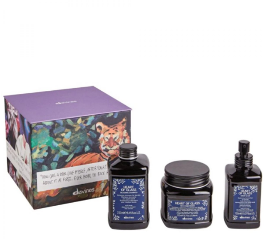 Подарунковий набір Davines HEART OF GLASS BOX (шампунь + кондиціонер + термозахисний флюїд)
