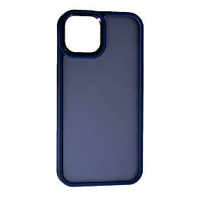 Накладка Matte Metal Buttons Apple iPhone 13/14, Dark Blue