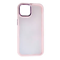 Накладка Matte Metal Buttons Apple iPhone 13/14, Pink Sand