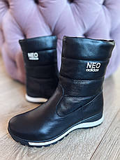 Чоботи жіночі Adidas Neo зимові шкіра на хутрі, фото 3
