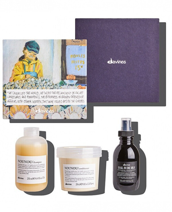 Подарунковий набір Davines NOUNOU BOX (шампунь 250 мл + кондиціонер 250 мл + молочко 135 мл), фото 1