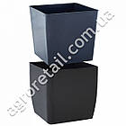 Вазон Квадро подвійний низький 22х21 см 8 л граніт Алеана, фото 2