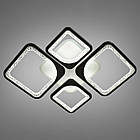 Світлодіодна люстра 90 Вт колір чорний з підсвічуванням основи та пультом д/к D-MX3660/2+2 BK LED 3color dimmer, фото 2