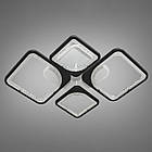 Світлодіодна люстра 90 Вт колір чорний з підсвічуванням основи та пультом д/к D-MX3660/2+2 BK LED 3color dimmer, фото 3