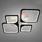 Світлодіодна люстра 90 Вт колір чорний з підсвічуванням основи та пультом д/к D-MX3660/2+2 BK LED 3color dimmer, фото 4