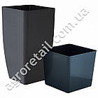 Вазон Квадро подвійний високий 27х51 см 13 л граніт Алеана, фото 2