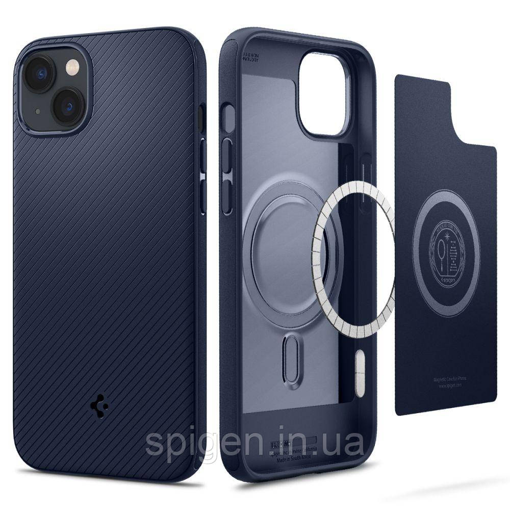 Чохол Spigen для iPhone 15 Plus / 14 Plus - Mag Armor (сумісний з MagSafe), Navy Blue (ACS04919)