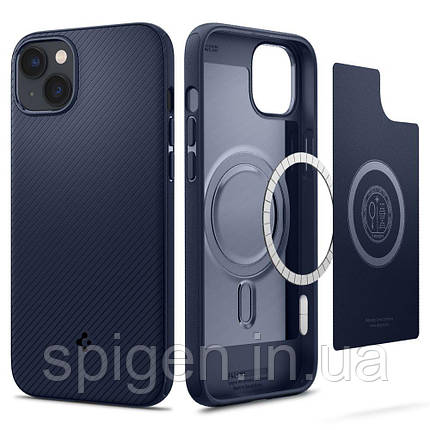 Чохол Spigen для iPhone 14 Plus / 15 Plus - Mag Armor (сумісний з MagSafe), Navy Blue (ACS04919), фото 1