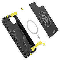 Чохол Spigen для iPhone 14 - Rugged Armor MAG (сумісний з MagSafe) Black (ACS05036), фото 3