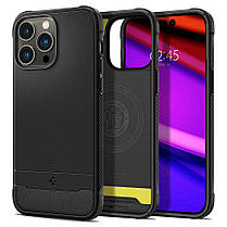Чохол Spigen для iPhone 14 Pro - Rugged Armor MAG (сумісний з MagSafe) Black (ACS04956), фото 3