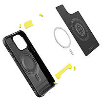 Чохол Spigen для iPhone 14 Pro - Rugged Armor MAG (сумісний з MagSafe) Black (ACS04956), фото 4