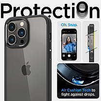 Чохол Spigen для iPhone 14 Pro Max — Ultra Hybrid, Matte Black (ACS04817), фото 3