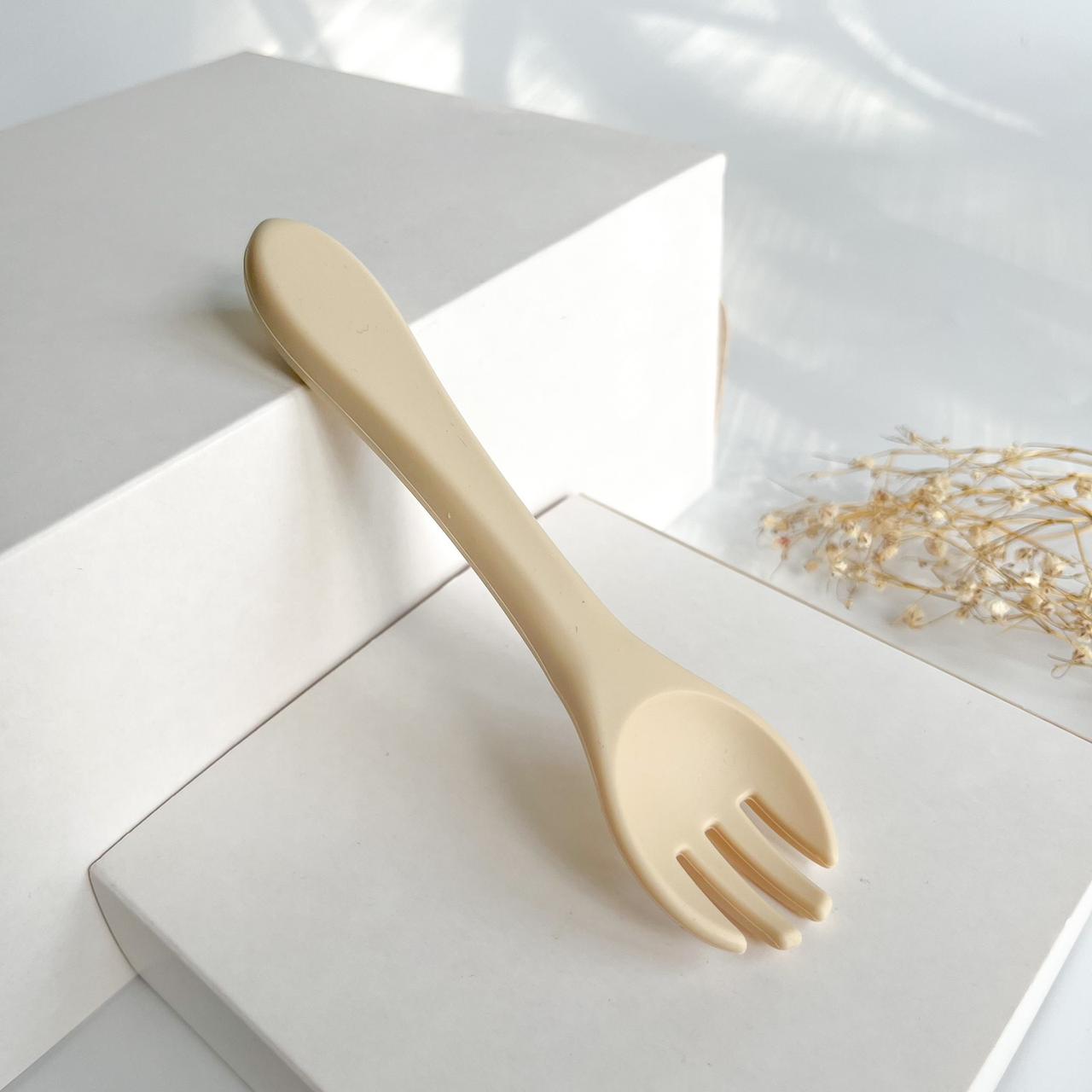 Виделка (бежевий) силіконова, фото 1