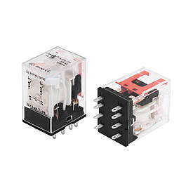 Реле електромагнітне YJ2N-GS 5 А 220 V AC / 24 V DC з живленням котушки 24 V AC, проміжне реле