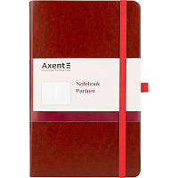 Блокнот Axent Partner Lux (середній, у клітинку, бордовий)
