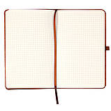 Блокнот Axent Partner Lux (середній, у клітинку, коричневий), фото 4