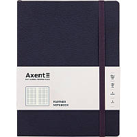 Блокнот Axent Partner Soft L (большой, в клеточку, синий, гибкая обложка)