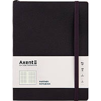 Блокнот Axent Partner Soft L (великий, у клітинку, чорний, гнучка обкладинка)