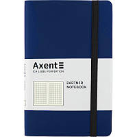 Блокнот Axent Partner Soft (середній, у клітинку, синій, гнучка обкладинка)