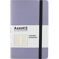 Блокнот Axent Partner Soft (средний, в клеточку, серебристый, гибкая обложка)