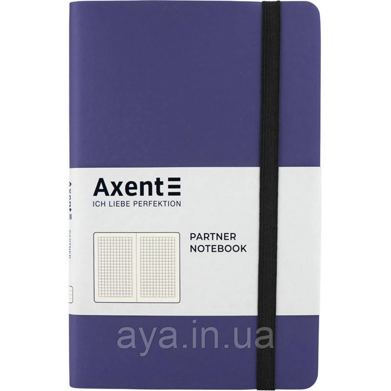 Блокнот Axent Partner Soft (середній, у клітинку, синьо-фіолетовий, гнучка обкладинка)