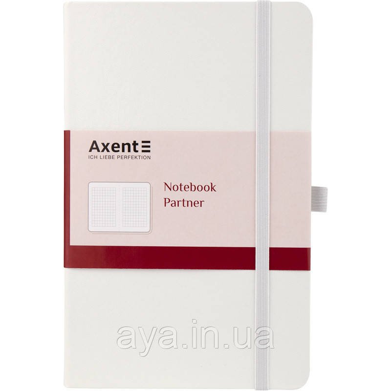 Блокнот Axent Partner (середній, у клітинку, білий)
