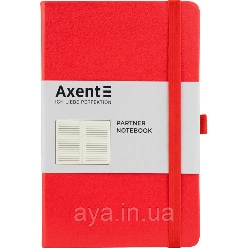 Блокнот Axent Partner (середній, у лінію, червоний) 8308-05-a