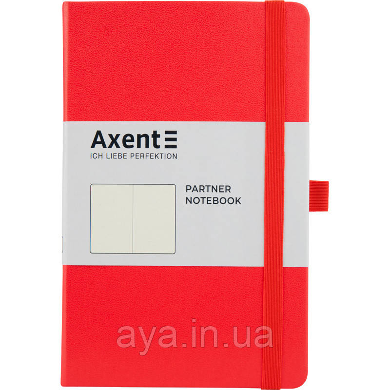 Блокнот Axent Partner (середній, нелінований, червоний)