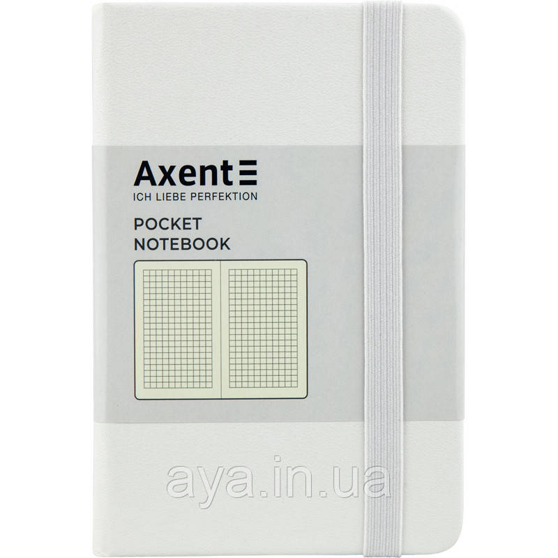Блокнот Axent Partner (кишеньковий, у клітинку, білий)