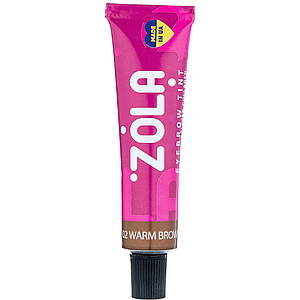 Фарба для брів із колагеном ZOLA Eyebrow Tint With Collagen 15 мл, 02 Warm Brown