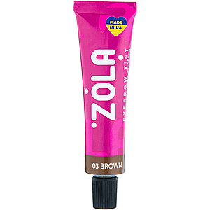 Фарба для брів із колагеном ZOLA Eyebrow Tint With Collagen 15 мл, 03 Brown