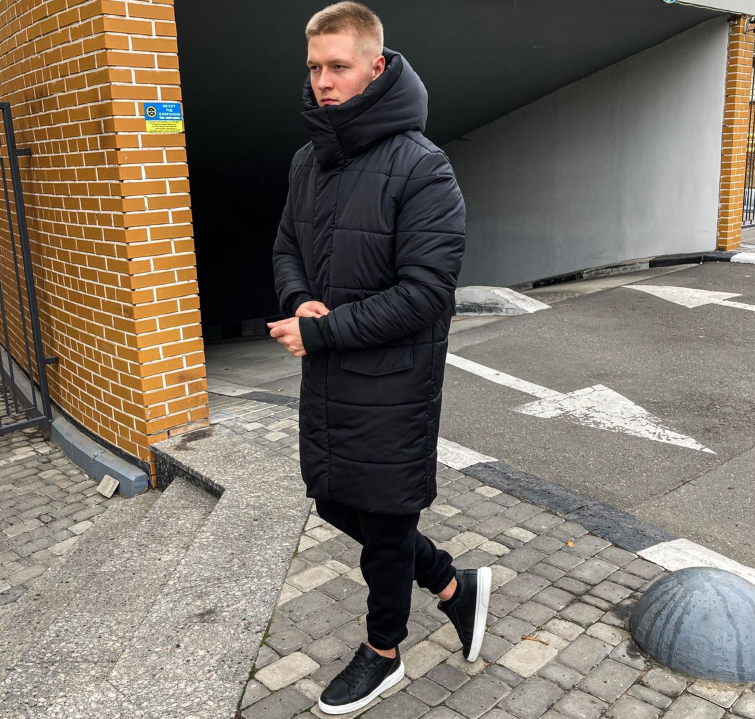 Чоловіча зимова куртка ASOS parka long 2021 парка з капюшоном чорна хакі подовжена модна зручна молодіжна, фото 1