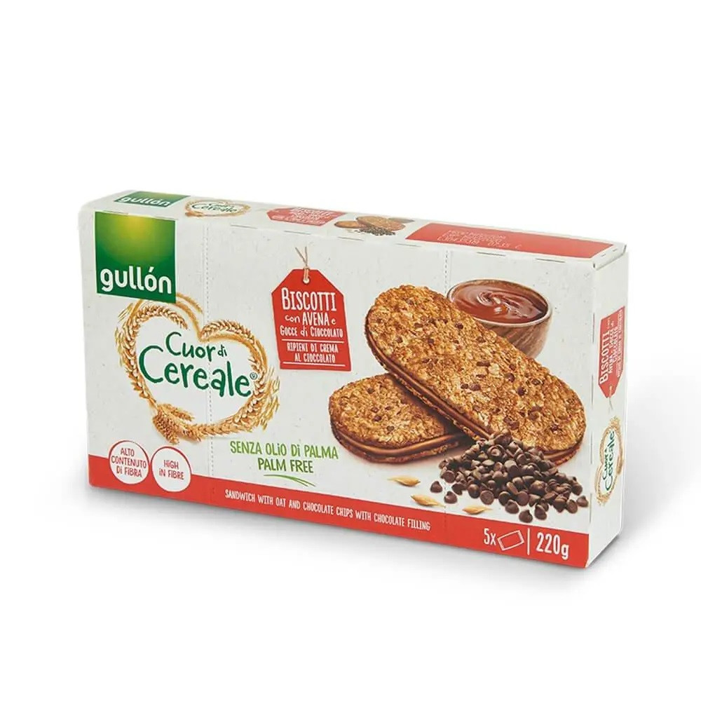 Печиво Злакове із Шоколадом Gullon Cuor Cereale Biscotti 220 г Іспанія