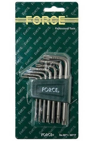 Набір ключів FORCE 5071 Torx Г-образних 7 пр. (Т10-Т40), фото 1