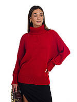 Свободный женский свитер. Цвет: Красный