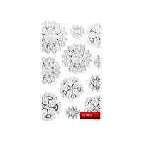 Наклейка для дизайна ногтей Kodi Professional "Silver" Nail Art Stickers YL002