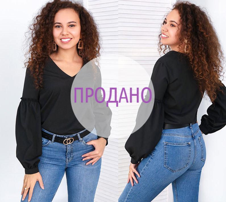 Блуза з об'ємним рукавом "Adel"| Розпродаж моделі