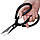Ножиці для шкіри, 185 мм, прогумована ручка, коване залізо SK5, 58 HRC, LDH-2 (5968), фото 2