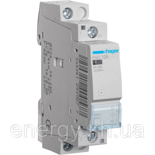 Контактор 230В/25A 1НЗ, Hager ESC126