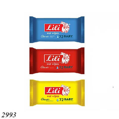 Вологі серветки Lili 72 шт