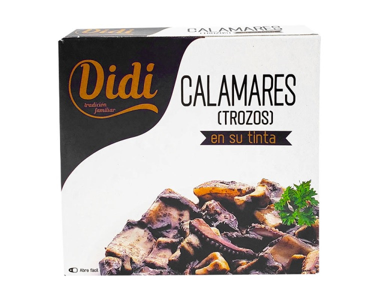 Кальмар Шматочками у Чорнильному Соусі Calamares Trozos en su Tinta Didi 266 г Іспанія, фото 1